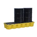 Justrite 3 Drum Plastic Pallet, In-line, without Drain, Yellow - 28626 28626